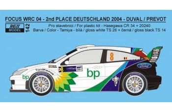 Decal - Ford Focus WRC 04 - Rallye Deutschland 2004 1/24